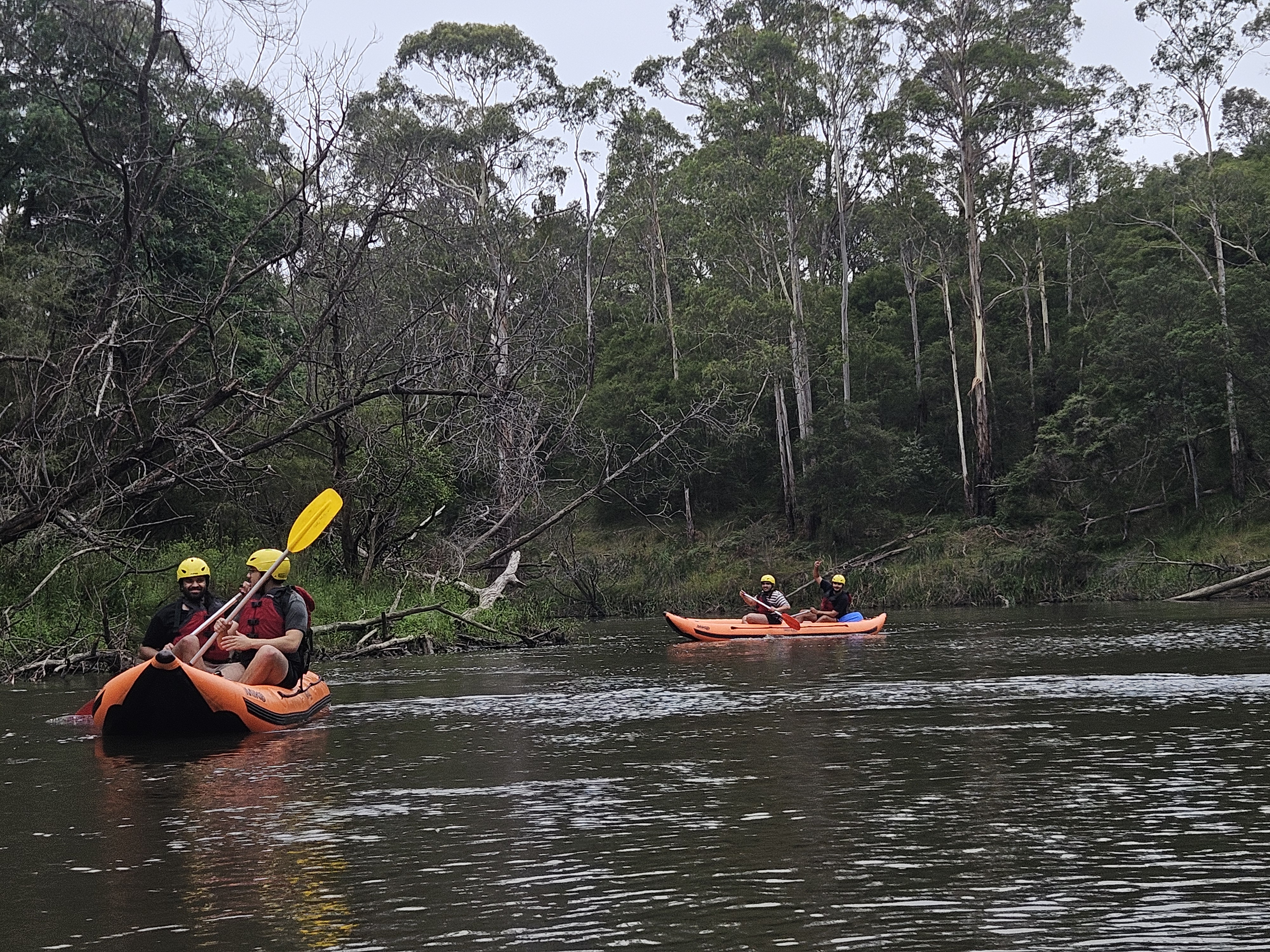 Paddlers enjoying a scenic stretch of the Yarra